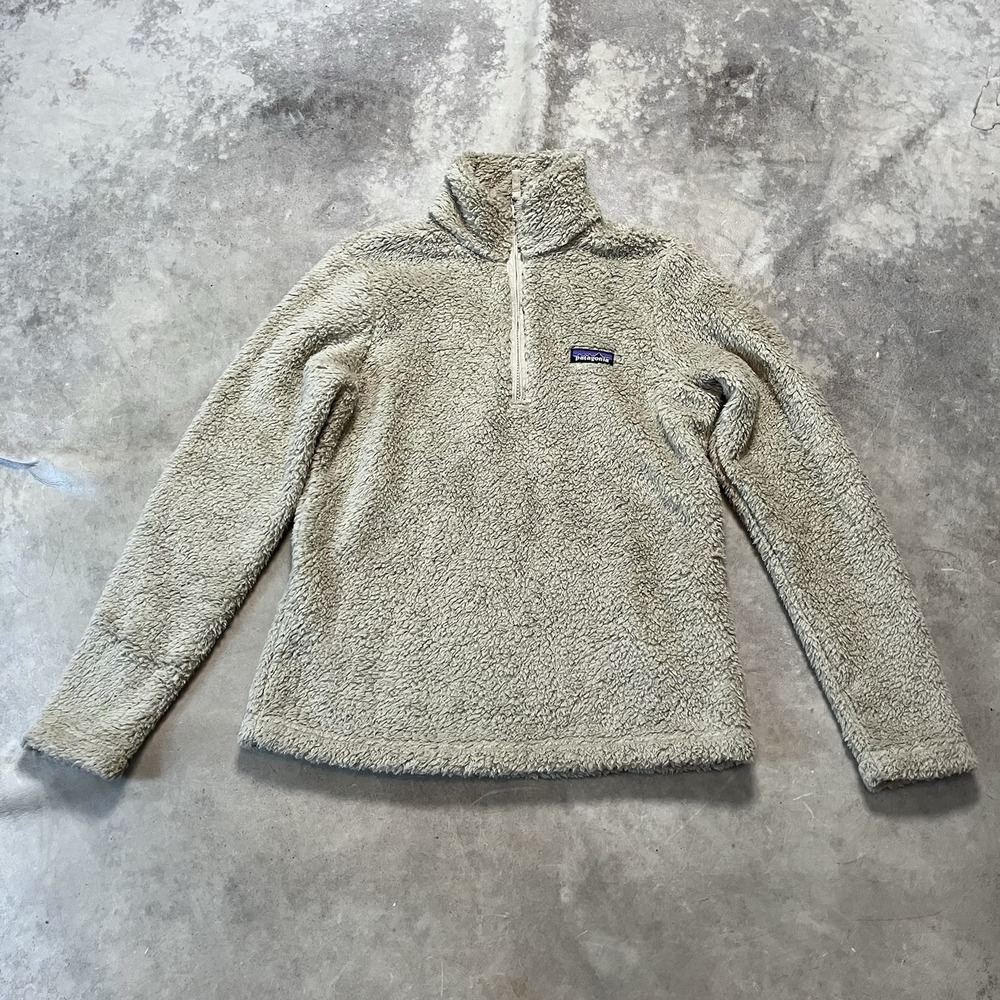 Patagonia Jacket Womens Size Medium Biege Los Gatos Fleece 1/4-Zip STY25235FA18